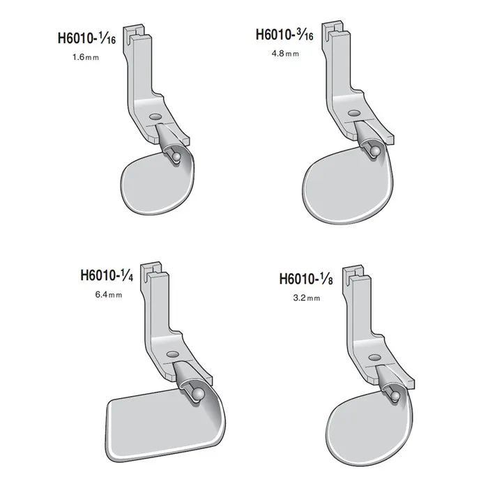 Pied ourleur plat H6010 (6.4)
