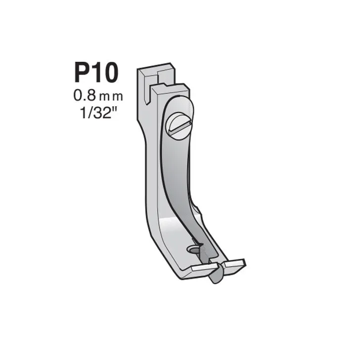 Pied surpiqûre avec guide P10 (0.8mm)