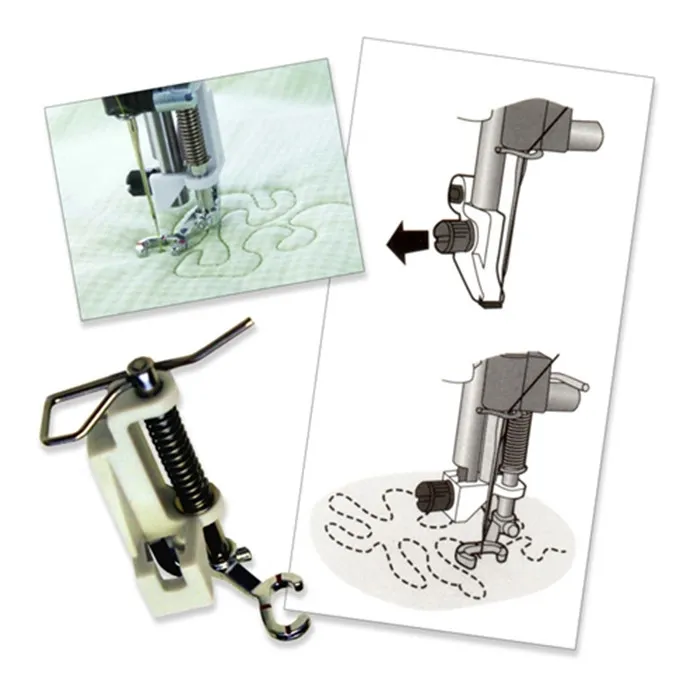 Pied pour broderie à mains libres